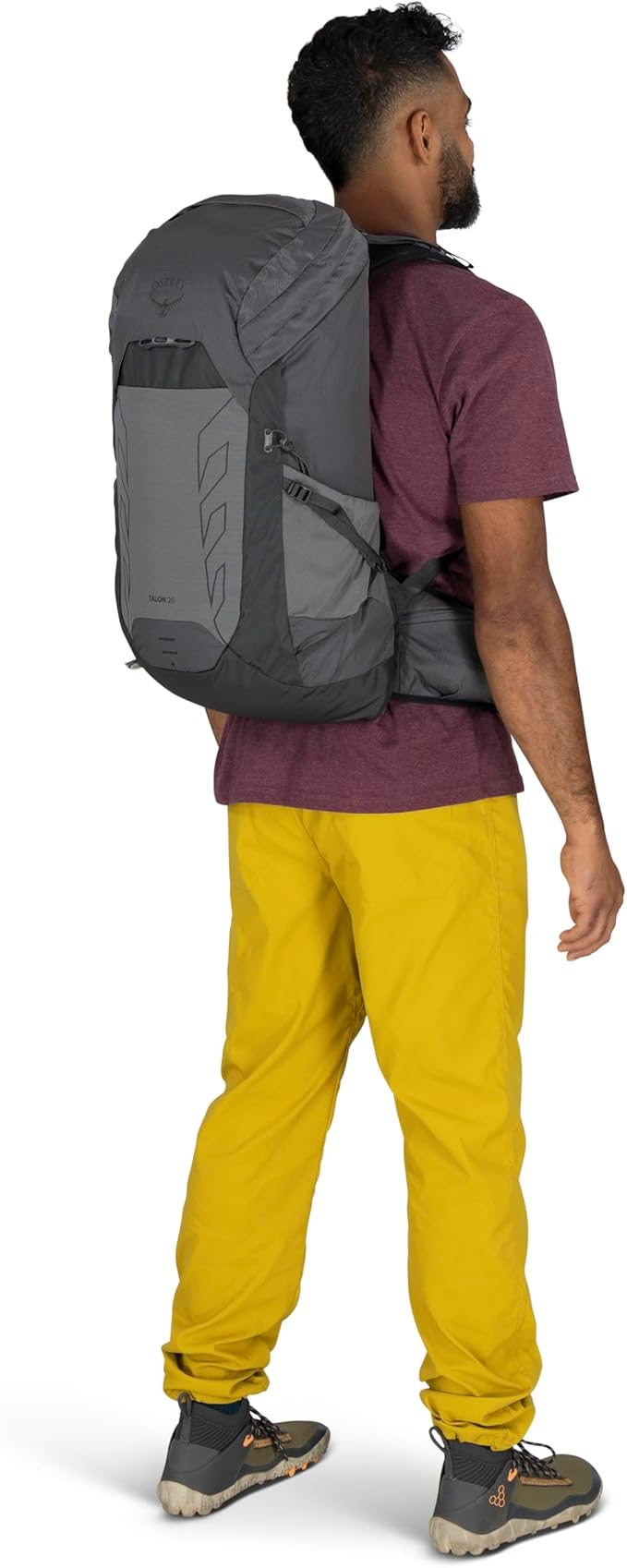 Osprey Talon 26L Men's Lightweight Hiking Backpack with Hipbelt, Black/Coal Grey