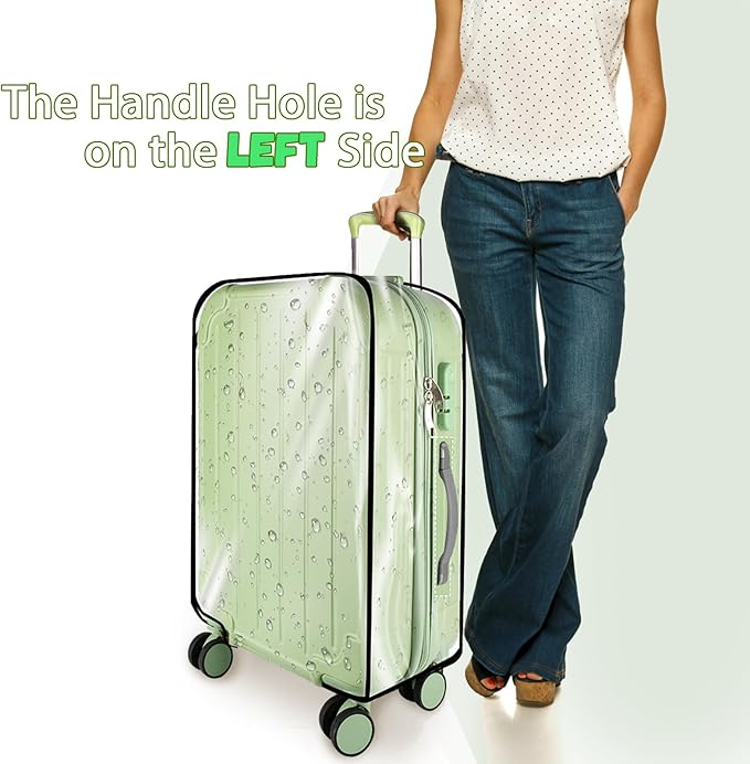 Thicken Clear Luggage Cover Protector, 26" PVC Luggage Covers for Suitcase Waterproof Dustproof Anti-scratch Travel Suitcase Covers Case for Wheeled Luggage