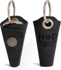 Hide & Drink Full Grain Leather Wrap Keychain, Organizer Snap Closure, Key Ring Cover, Silencer Sleeve Key Holder for Men