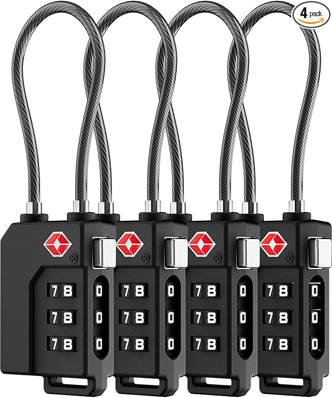 LUGGEX TSA Locks for Luggage, Suitcase Locks TSA Approved, Luggage Locks, Ease of Use & Durable