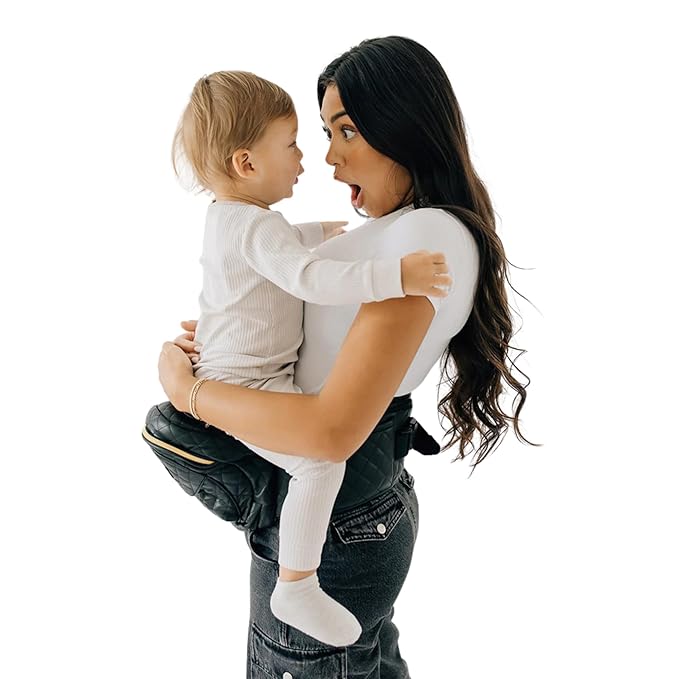Tushbaby The Original Premium Quality Hip Seat Carrier – Safety-Certified Baby & Toddler Carrier with Secure Safety Buckles, No-Flimsy-Foam Design, Storage Pockets & Nursing Pillow. 0–3 yrs