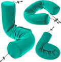 Dot&Dot Twist Memory Foam Travel Pillow for Airplanes - Travel Neck Pillow for Sleeping - Airplane Pillow for Neck Support - Adjustable, Bendable Neck Roll Pillow