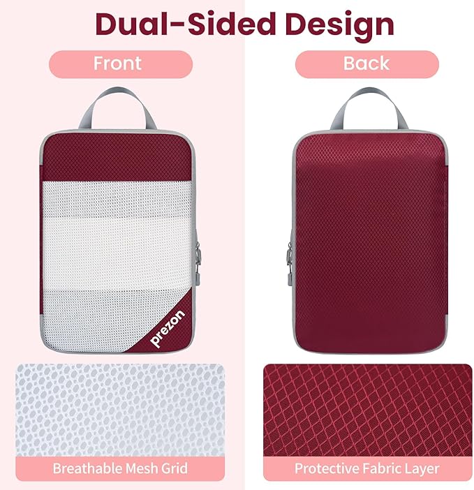 8 Set/6 Set/4 Set Compression Packing Cubes for Travel, Lightweight Vacation Travel Essentials, Travel Accessories for Suitcase Organizer Bags Set, Durable Luggage Organizer