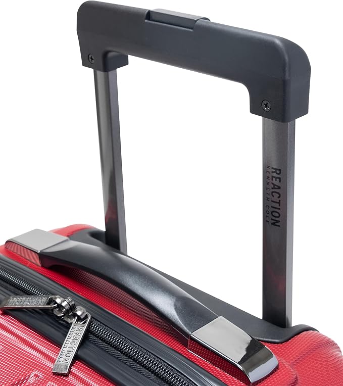Kenneth Cole REACTION Out of Bounds Lightweight Hardshell 4-Wheel Spinner Luggage, Scarlet Red, 28-Inch Checked