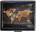 Silver Vintage Pill Box 7 Day Metal Pill Box with Mirror and 8 Compartments Cute Travel Pill Organizer for Purse (Vintage World Map)