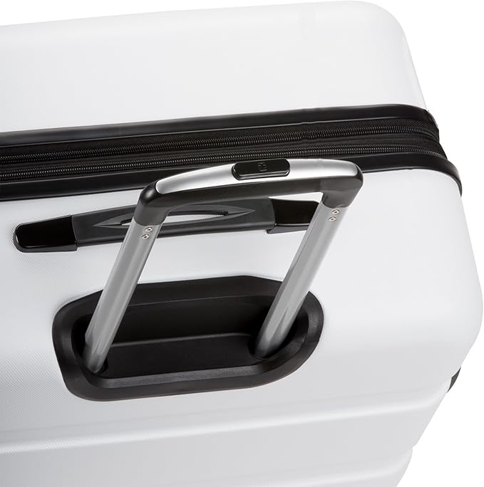 SwissGear 7366 Hardside Expandable Luggage with Spinner Wheels, White, Checked-Large 27-Inch