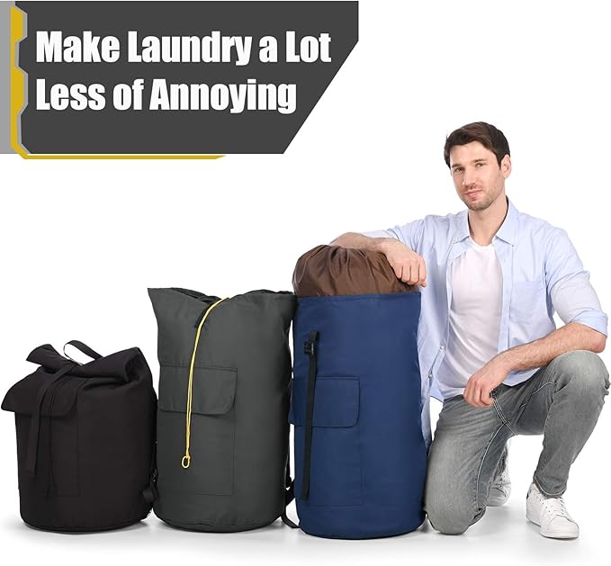 Laundry Backpack Bag, 115L Extra Large Laundry Bags with straps, Heavy Duty Laundry Bag Backpack, Portable Dirty Clothes Bag for College Dorm, Apartment, Laundromat, College Laundry Bag