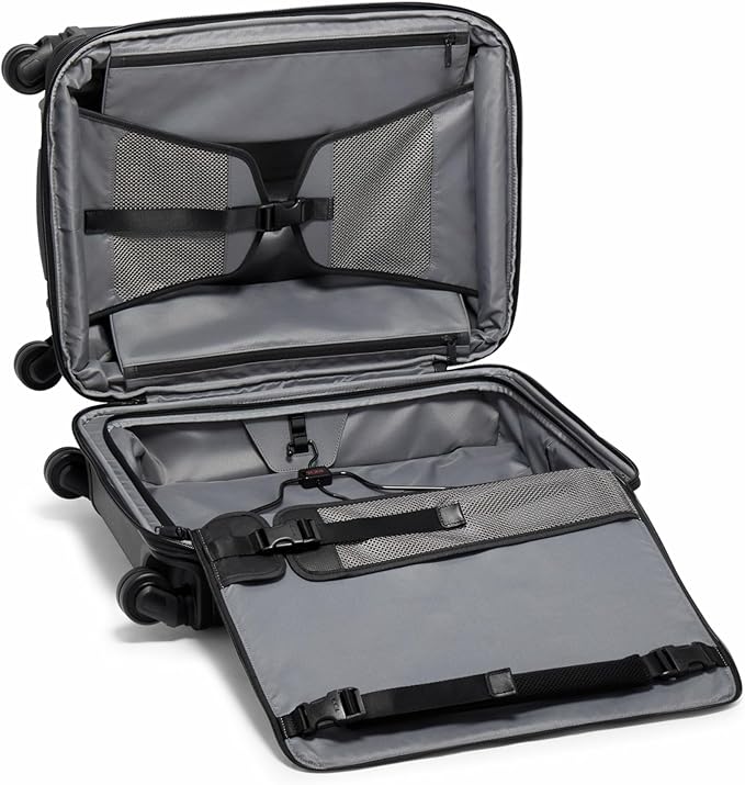TUMI - Alpha Hybrid Continental Expandable 4 Wheeled Carry-On - Zip Expansion Suitcase for Extended Trips & Weekend Getaways - Black