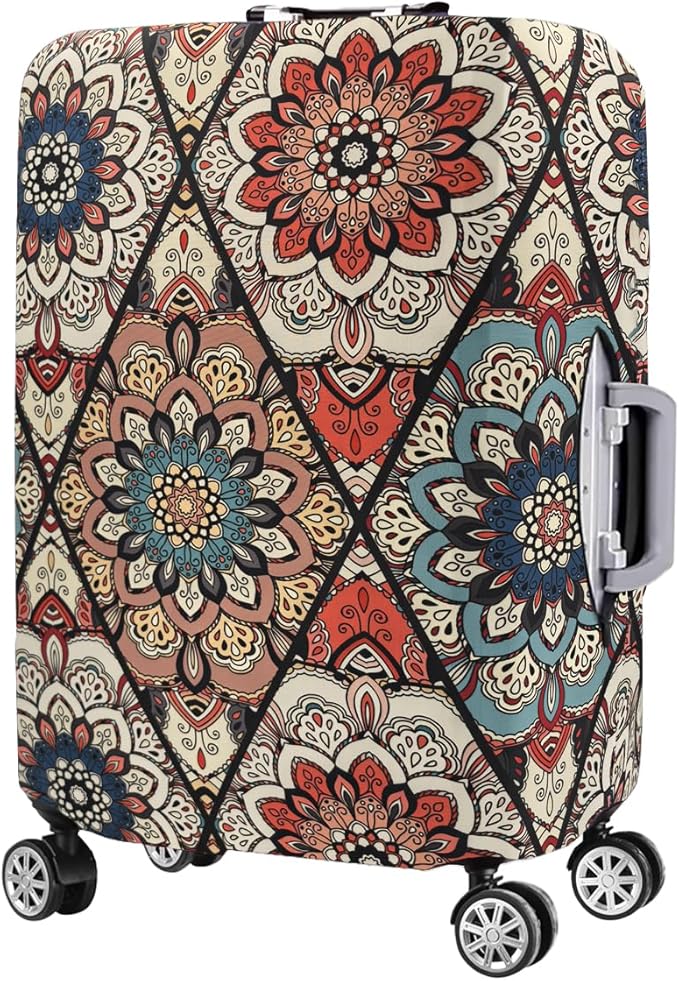 7-Mi Travel Trolley Case Cover Protector Suitcase Cover 22"-24" Trolley case Luggage Storage Covers for Men Women, Retro