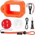 HSU Floaty Case for GoPro Hero 13/12/ 11/10/ 9 Black, Floating Case with Long Screw and Adhesive Anchors for Snorkeling, Surfing, Wakeboarding, GoPro Hero Accessories