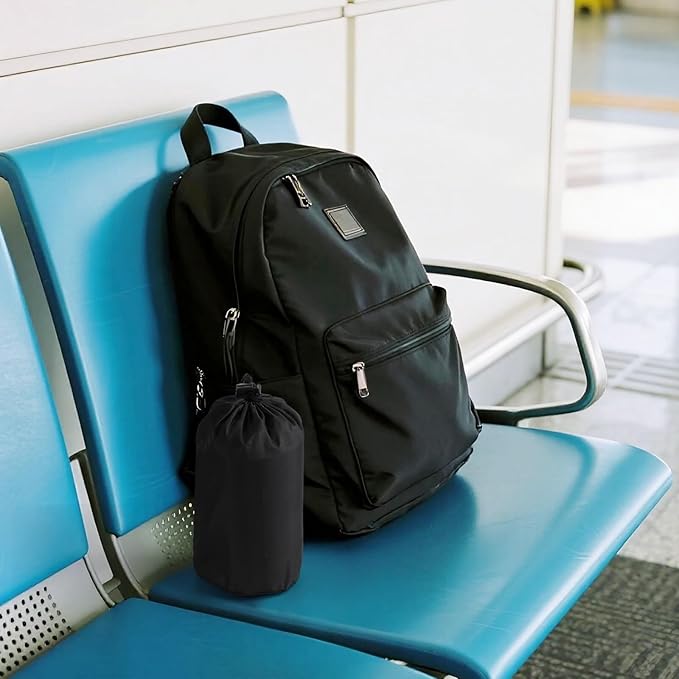 Self-Inflating Airplane Seat Cushion for Long Flights – Portable Travel Cushion Airplane Seat - Memory Foam Travel Seat Cushion Providing Pressure Relief and Premium Comfort (Extra Large Black)