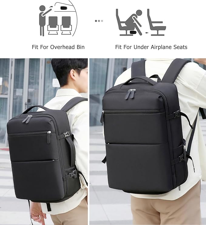 feilario 2 Piece Set 24in Aluminium Frame PC Hard Shell Spinner Wheels Luggage, Built-In TSA lock Carry on Suitcase, with Cup Holder, USB Port, Phone Holder