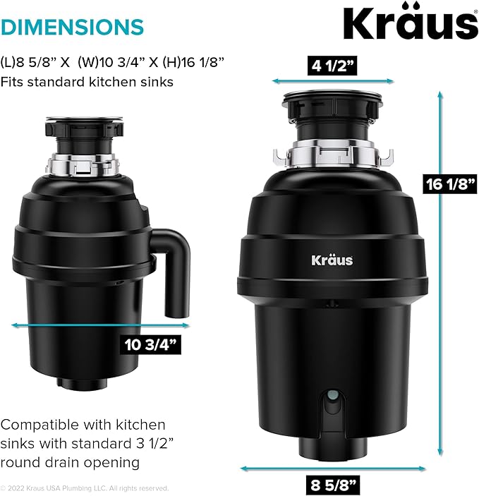Kraus KGUW1-33WH-100-100, Bellucci Workstation 32 in. Undermount Granite Composite Single Bowl Kitchen Sink in White with WasteGuard 1 HP Continuous Feed Garbage Disposal and Accessories