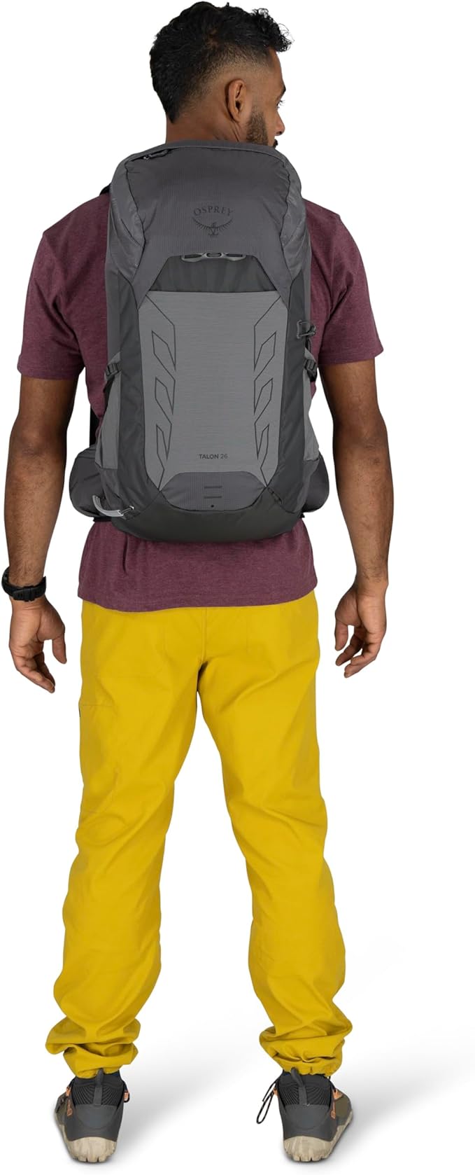 Osprey Talon 26L Men's Lightweight Hiking Backpack with Hipbelt, Black/Coal Grey
