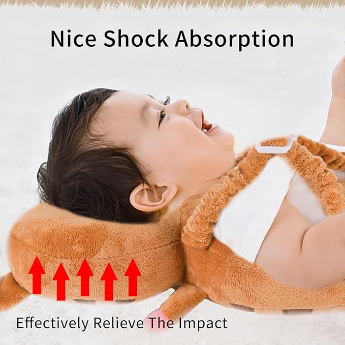Baby Head Protector Backpack, Toddler Toddler Head Protector, Toddler Head Protector Padded Backpack Elasticated Carrier Wear (Tiger)