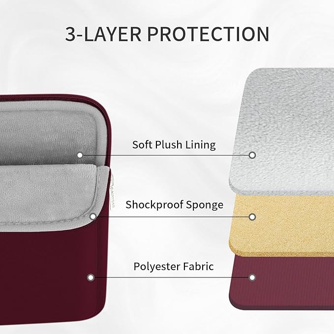 RAINYEAR Laptop Sleeve Case 15.6 Inch, Protective Portable Case with Front Pocket, Briefcase Handbag Computer Carrying Bag Laptop Bag Compatible for HP, Dell, Asus, Lenovo, Notebook, Red
