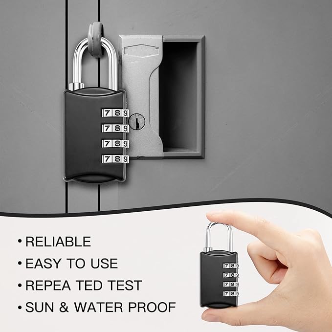 Moxweyeni 30 Pcs 4 Digit Combination Lock Small Combo Luggage Number Locks Outdoor Waterproof Padlock for Traveling Toolbox Gym Door Locker Suitcases Employee Hasp Storage