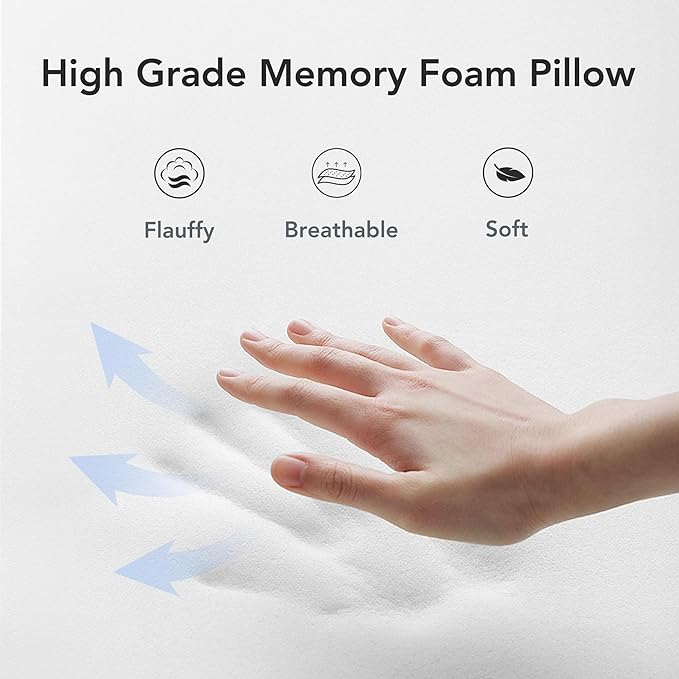 Travel Pillow, 100% Pure Memory Foam Travel Neck Pillow Airplane Neck Support Ergonomic Design for Traveling Suitable for Airplanes,Offices and Cars-Grey