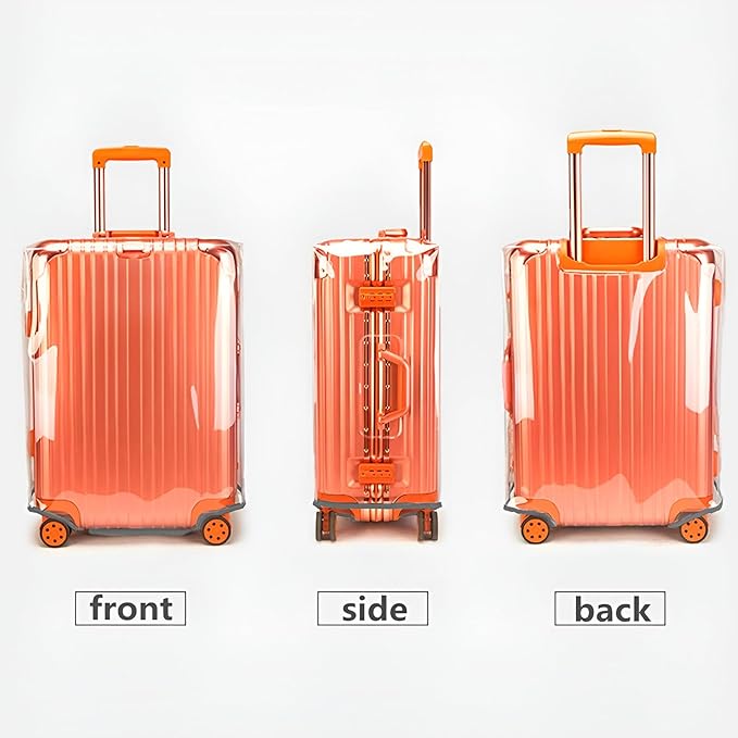 24 Inch Luggage Covers for Suitcase TSA Approved,Carry On Luggage Cover Protector Suitable 24-25 inch Full Clear 3mm Thickness Protector PVC Clear Suitable for Long Travel Accessories