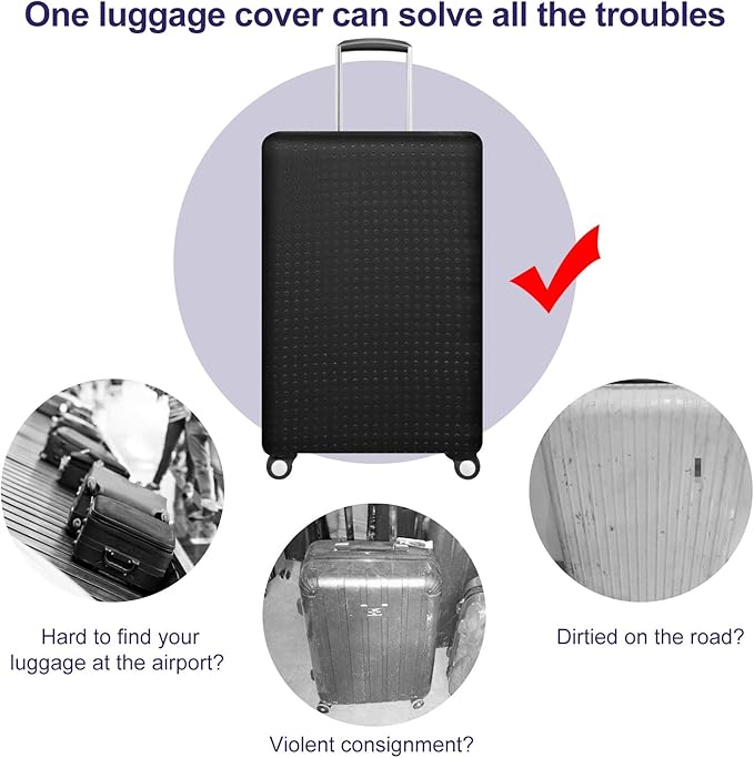 7-Mi Travel Suitcase Protector elastic sleeve Cover 19"-20" Anti-Scratch Luggage Cover Size S