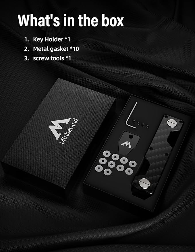 Key Organizer Compact Key Holder Metal Key Chain Minimalist key case key holder for keychain Secures 1-5 Keys