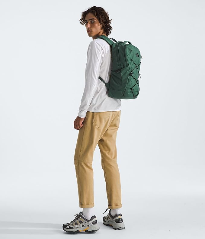 THE NORTH FACE Jester Everyday Laptop Backpack | Commuter Daypack with Water Repellent Finish, 16" Laptop Sleeve, Huge Main Compartment, Duck Green Dark Heather/TNF Black, One Size
