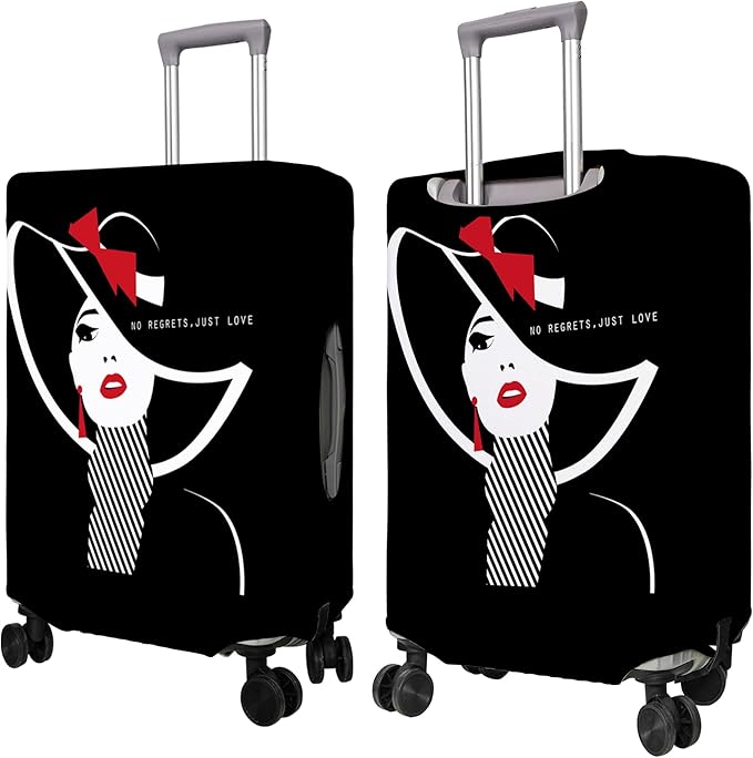 Travel Luggage Cover Suitcase Protector Fits 18-32 Inch Wheel Covers PatternedTravel Related Items Flower Luggage Protector Elastic S