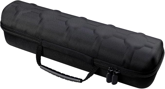 Juntan 5 Slots Hard Watch Travel Case, Portable Nylon Zipper Storage Organizer Box for Men Women with Soft Compressible Foam Pillow Black