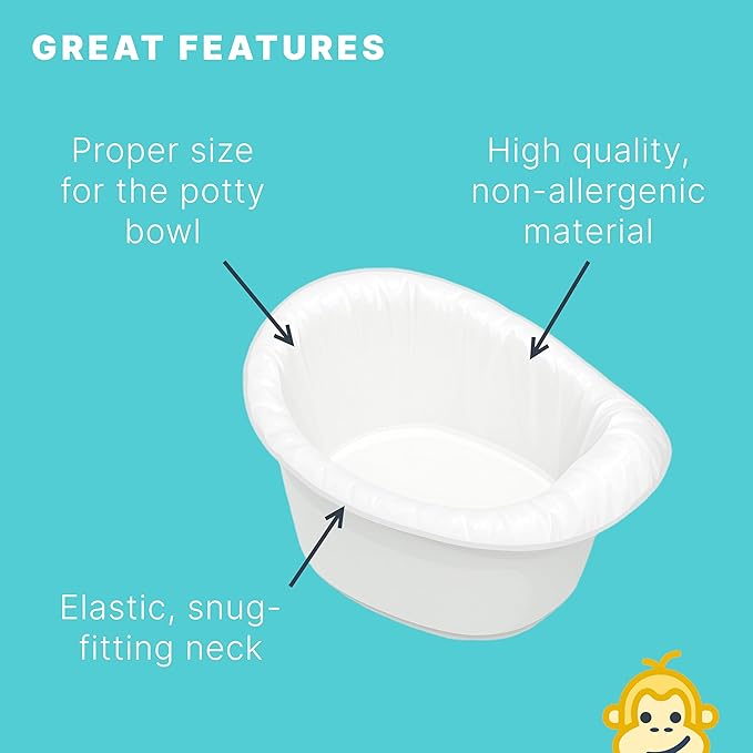 Premium Refill Potty Bags - Strong, Leak-Proof Bags for Travel Potties, Potty Chairs, Potty Seats & Portable Toilets (Regular Size, 30, Count)