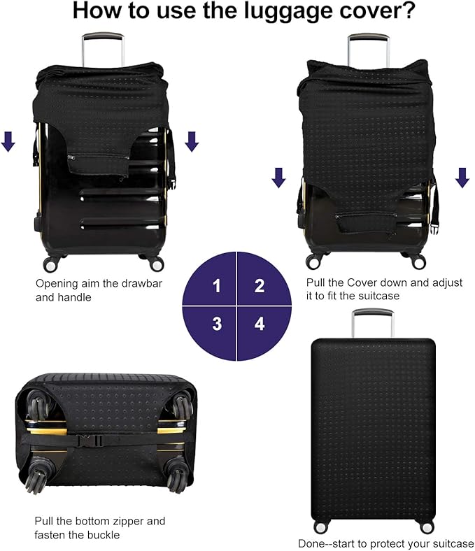 7-Mi Travel Trolley Case Cover Protector Suitcase Cover 29"-30" trolley case luggage storage covers Size XL