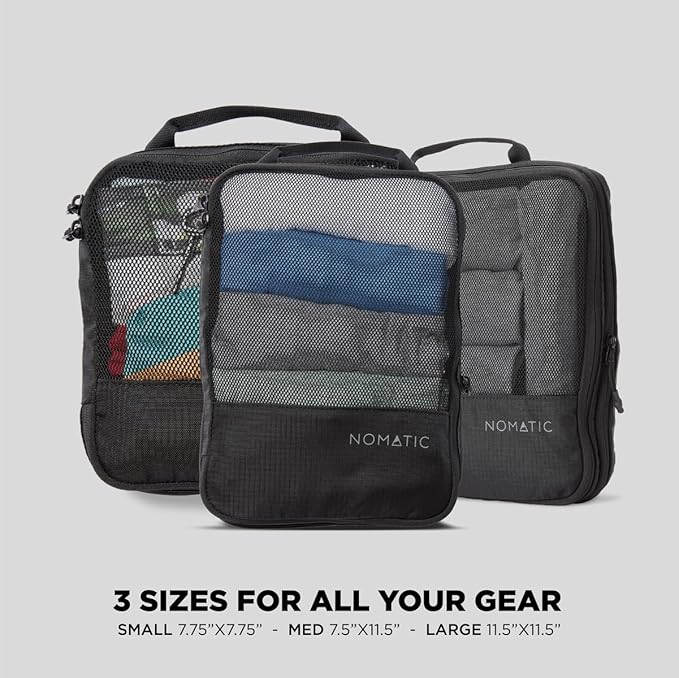 NOMATIC Packing Cubes, Compression Luggage Organizers for Carry-On, Suitcases, Travel Bags, Large