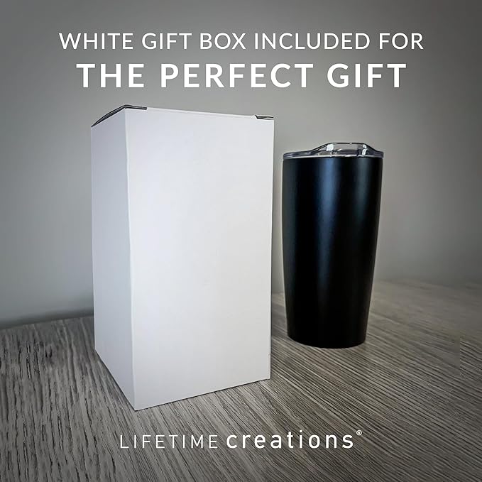 Lifetime Creations Personalized Basketball Coach Tumbler: Custom Basketball Coach Gift, Coaches Coffee Travel Mug from Team, Insulated Engraved Stainless Steel 20 Ounce Cup (White)