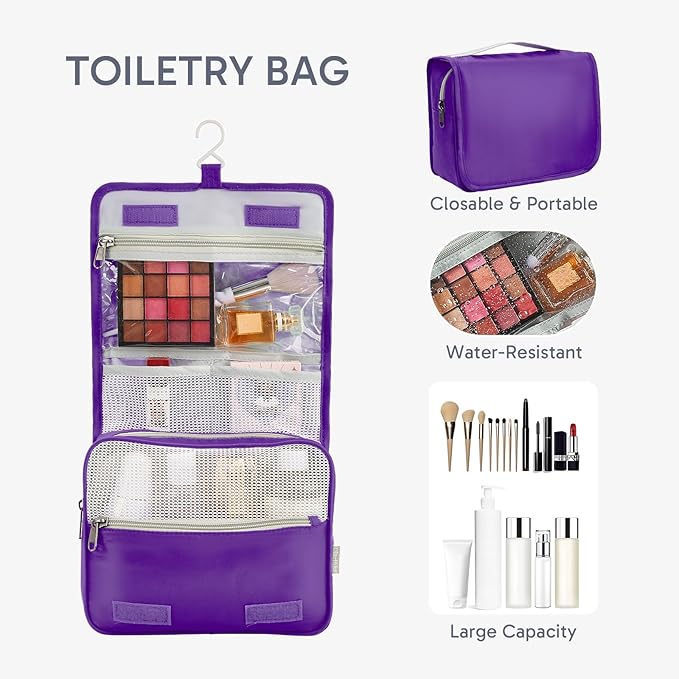 ALL INCLUDED 10 Set Durable Packing Cubes for Suitcases,OlarHike Essentials for Travel, UPGRADED Anti-Tear Stitching, NEW Improved Luggage Packing Organizers for Travel Accessories (Purple)