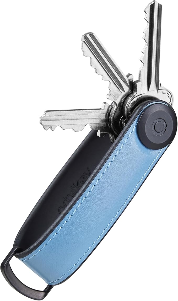 Orbitkey Key Organizer Hybrid Leather | Premium Nappa leather & TPU, Stainless Steel Locking Mechanism, Slim & Quiet Profile