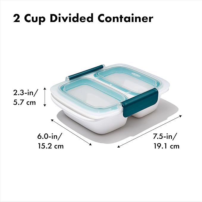 OXO GG PREP AND GO 2 CUP DIVIDED CONTAINER