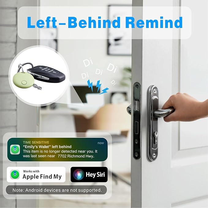 Air Tracker 2 Pack, Smart Bluetooth Tracker Works with Apple Find My (iOS Only), Item Finder Trakcer Tag Locator for Keys, Luggage, Backpack, IP67 Waterproof