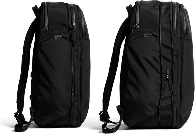 Bellroy Transit Travel Pack Pro (30–38 liter carry-on travel backpack, with laptop sleeve, RFID protection and zip bottle pocket) - Black