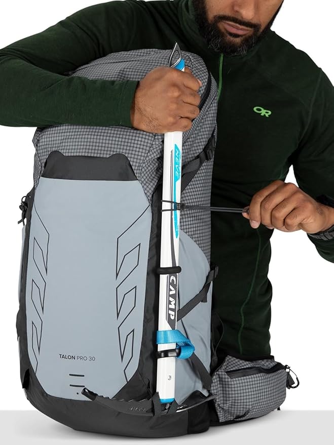 Osprey Talon Pro 30L Men's Hiking Backpack with Hipbelt, Silver Lining
