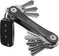 KEYSMART Key Holder for Keychain - Compact Key Organizer for Key Chain, Minimalist Clutter-Free EDC Keychains, Key Ring for Car Fobs Key Chains, Expandable (Up to 8 Keys, Black 2-Pack)