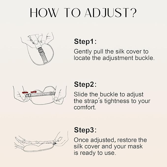 ZIMASILK Adjustable 100% 22 Momme Mulberry Silk Sleep Mask for Sleeping, Filled with Premium Mulberry Silk, Softest & Breathable Eye Sleeping Mask (Light Grey)