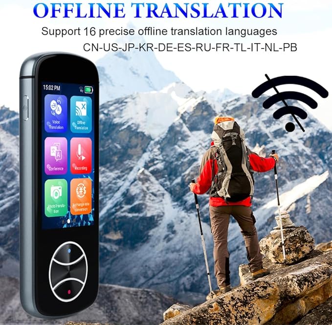 Language Translator Device No WiFi Needed, AI Translator Two Way Real Time Voice Translation with 137+ Languages, Offline/Photo Translation for Travel Business Learning