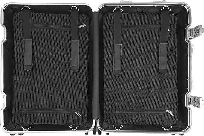 All Aluminum Luggage Suitcase 3 Sizes (20",26",29") TSA Lock Carry On Silver, Gray, Gold, Black with Cover (Silver, 20" Carry on)