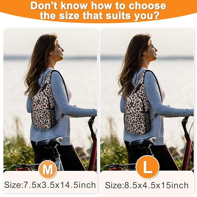 Crossbody Bags for Women Men Trendy Sling Bag Bakpack Casual Chest Bag with Convertible Shoulder Strap