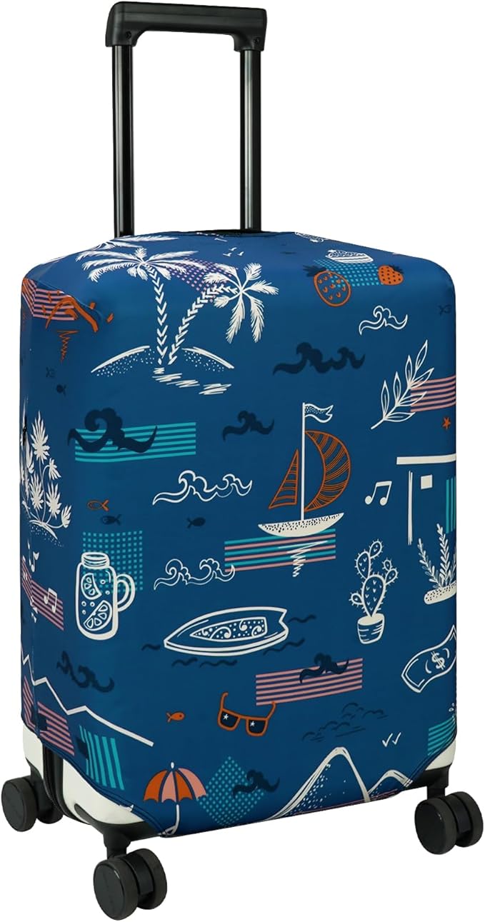 HYPER VENTURE Washable Luggage Cover - Fashion Suitcase Protector Fits 18-22 Inch Luggage (Hawaii Beach, S)