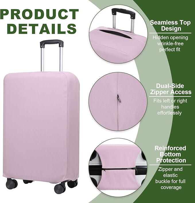 PATIKIL Luggage Cover, Suitcases Covers Elastic Carry on Cover Protector Washable Scratch-Resistant Fits 28-29 Inch Luggage for Travel Business Trips, Lavender Purple
