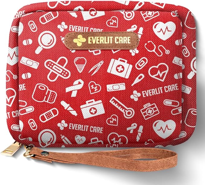 EVERLIT Care Rescue Pack | Family-Friendly First Aid Kit for Kids with 200 Pcs Medical Supplies | Travel-Friendly Compact Storage Bag for Home, Car, Travel, Camping, Adventure (Original)