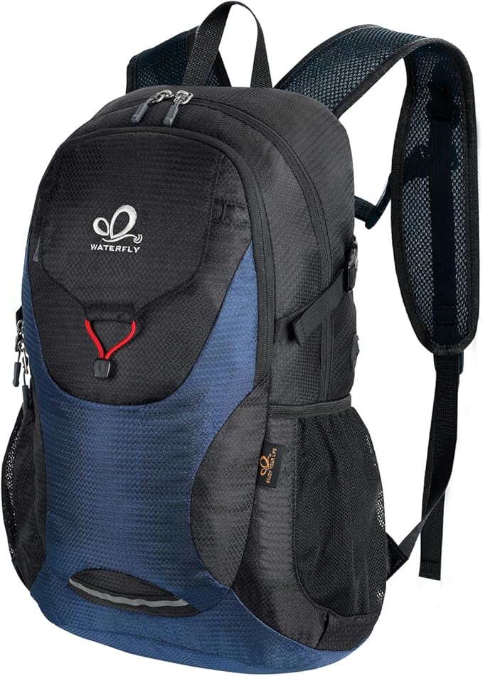 WATERFLY Lightweight Packable Hiking Backpack: 30L Foldable Travel Daypack Ultralight Camping Day Pack for Woman Man