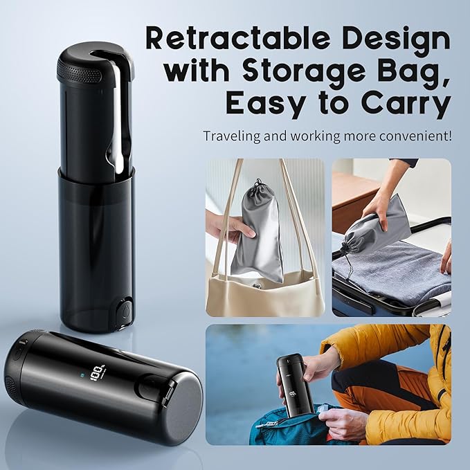 Peri Bottle for Postpartum Care-250ml Portable Bidet for Travel with 5 Sprayer Modes, 2000mAh Rechargeable Electric Bidet with 8 Replaceable Nozzles for Perineal Care & Post-Surgery Care (Black)