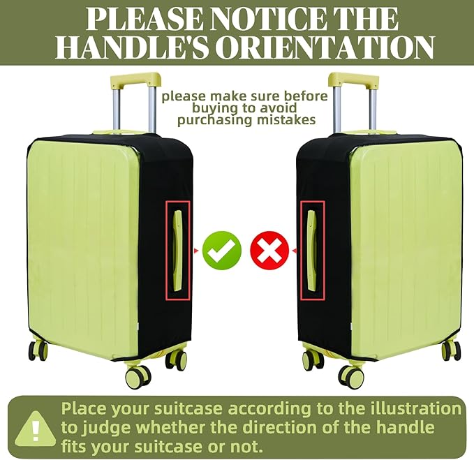 Clear Luggage Cover Protectors For Suitcases,Elastic Transparent waterproof PVC Suitcase Covers Protector Fit 20-30 Inch wheeled Luggage (20”+24“+28“)