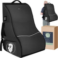 Padded Car Seat Travel Bag for Airplane – Waterproof Heavy Duty Carseat Backpack for Airport – Fits Infant, Convertible & Booster Seats – Airline Approved Travel Car Seat Cover